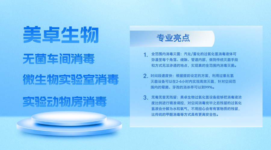 杭州美卓生物科技有限公司 | 潔凈車間殺菌消毒滅菌，為什么過(guò)氧化氫消毒處理效果更好？